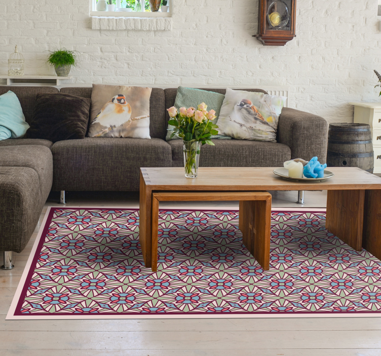 Livlig komposisjon vinyl teppe stue - Tenstickers