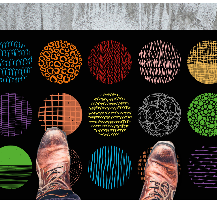 Livlig mønsterkolleksjon vinyl teppe moderne - Tenstickers