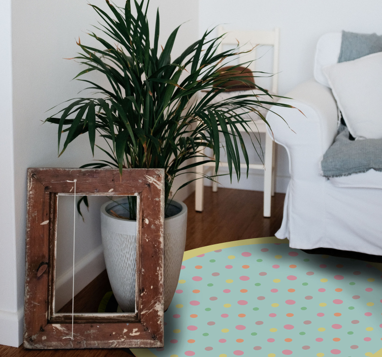 Livlige flekkete prikker vinyl teppe stue - Tenstickers