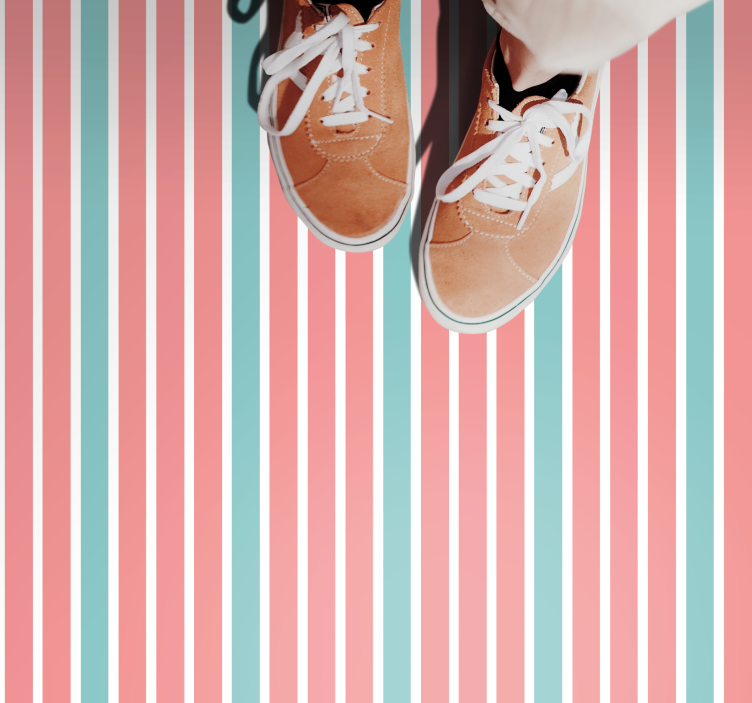 Lyst stripete trykk Vinyl teppe striper - Tenstickers