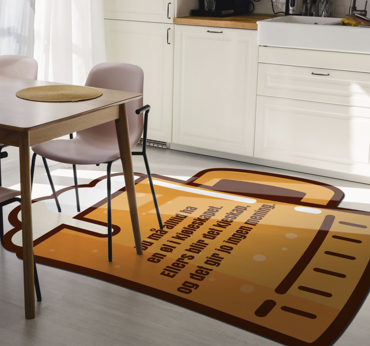 Alltid må ha øl tilpasset vinyl teppe - Tenstickers