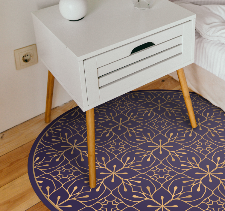 Mandala floral eleganse vinyl teppe mandala - Tenstickers