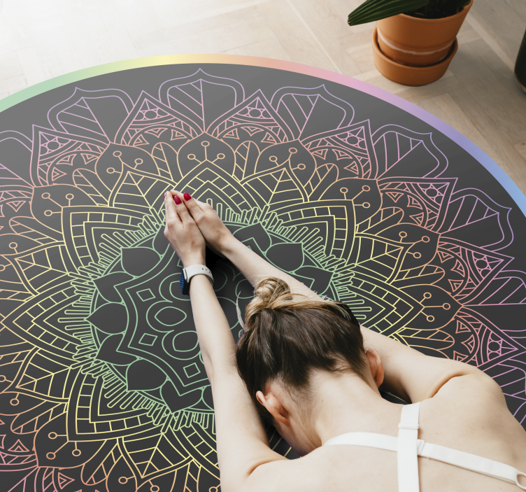 Mandala meditasjon vinyl teppe mandala - Tenstickers