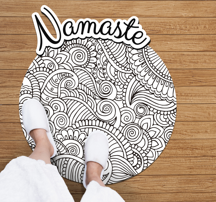 Mandala namaste vinylteppe - Tenstickers