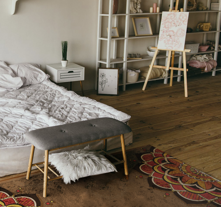 Mandala ornamentikk vinyl teppe mandala - Tenstickers