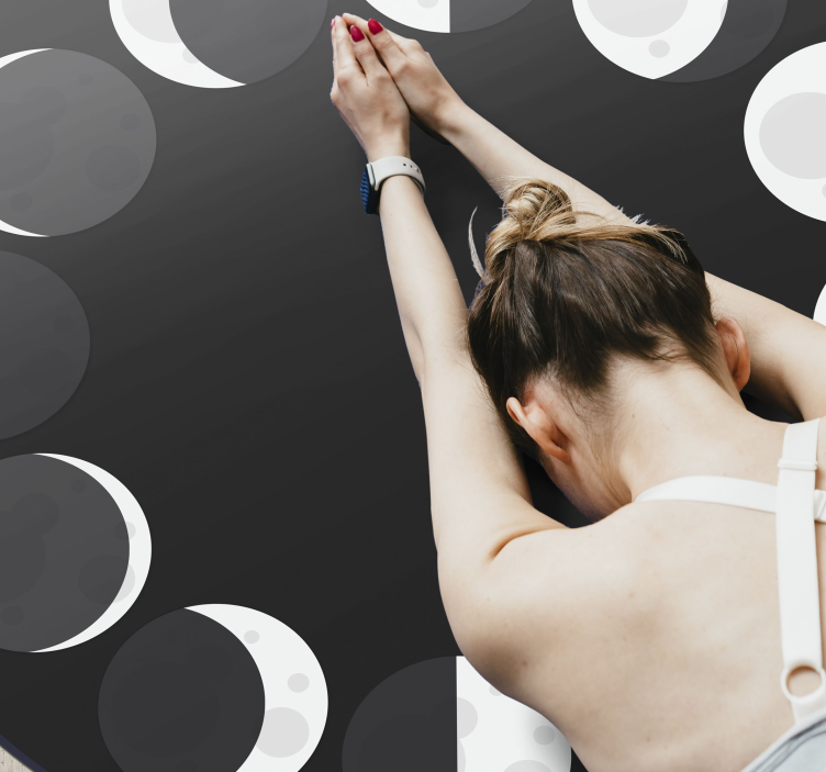 Månefaser moderne vinyl teppe - Tenstickers