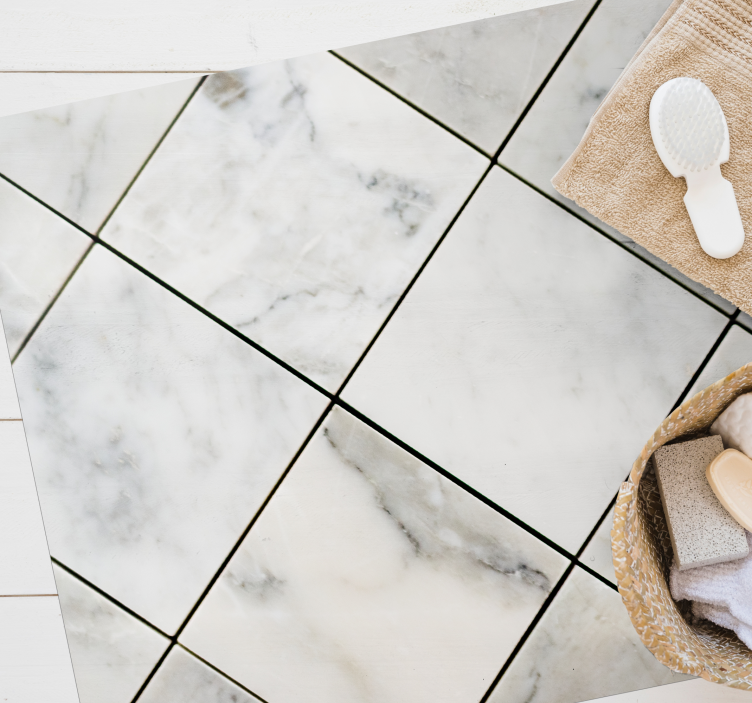 Marmor tekstur fliser moderne vinyl teppe - Tenstickers