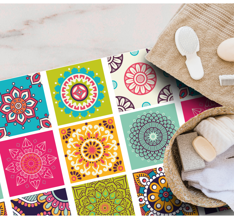 Marokkanske fliser vinyl teppe - Tenstickers