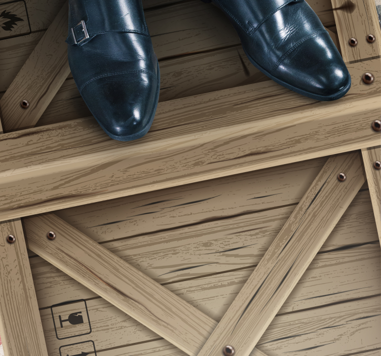 Materialeffekt - vinylteppe i treveskeeffekt - Tenstickers