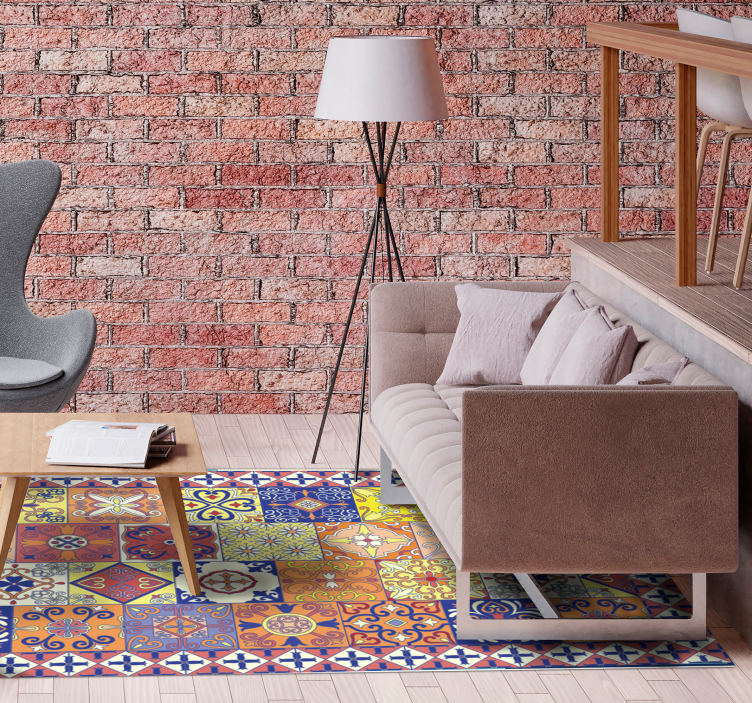 Meksikansk fliser vinylteppe - Tenstickers