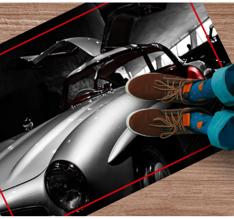 Mercedes 300sl vinyl teppe vintage - Tenstickers