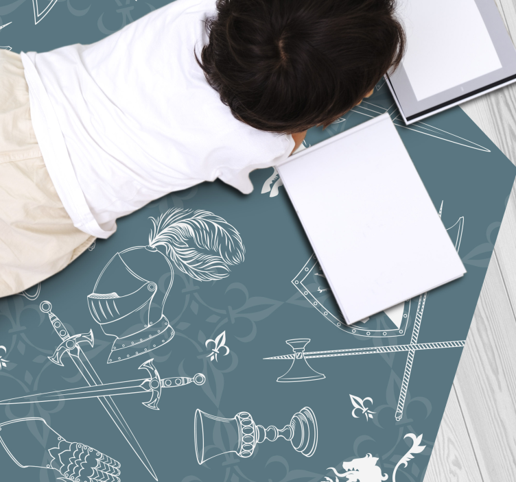 Middelaldersk ridderlighet vinyl teppe spill - Tenstickers