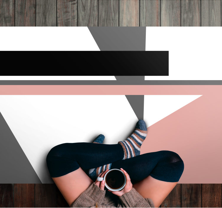 Minimalistiske trekanter vinyl teppe minimalistisk - Tenstickers