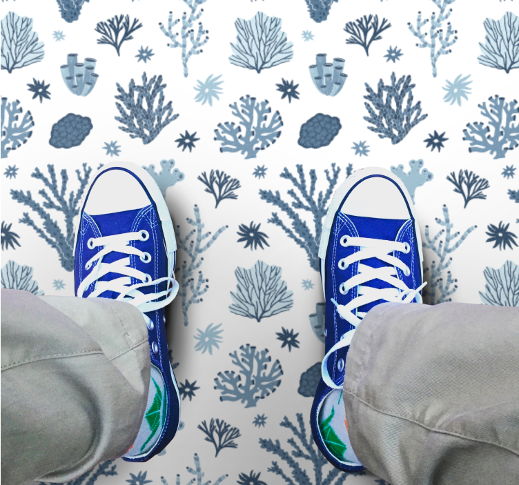 Moderne koraller "hampton stil" vinyl teppe moderne - Tenstickers