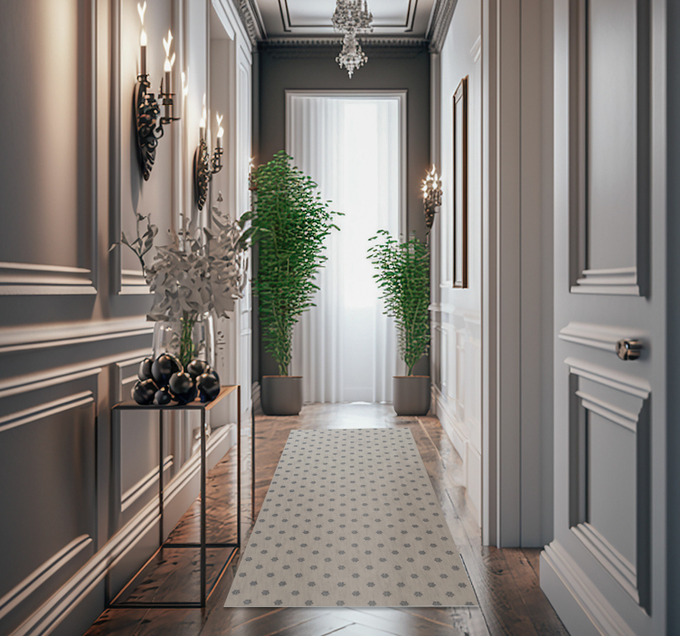 Mønster små blomster vinyl teppe blomster og planter - Tenstickers