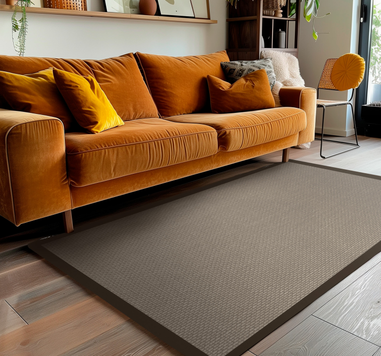 Mørkere fargekontur vinyl teppe beige - Tenstickers