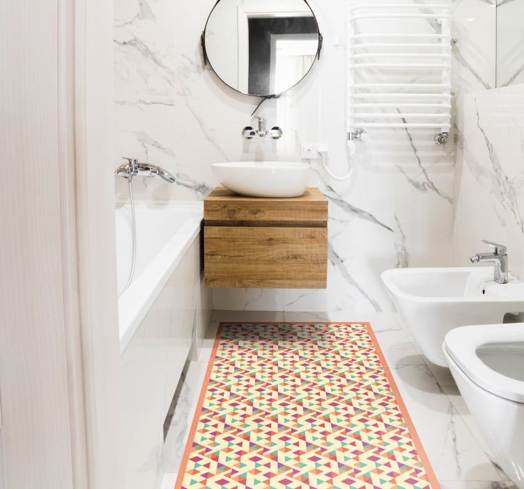 Mosaikkmønstret løper vinyl teppe mosaikk - Tenstickers