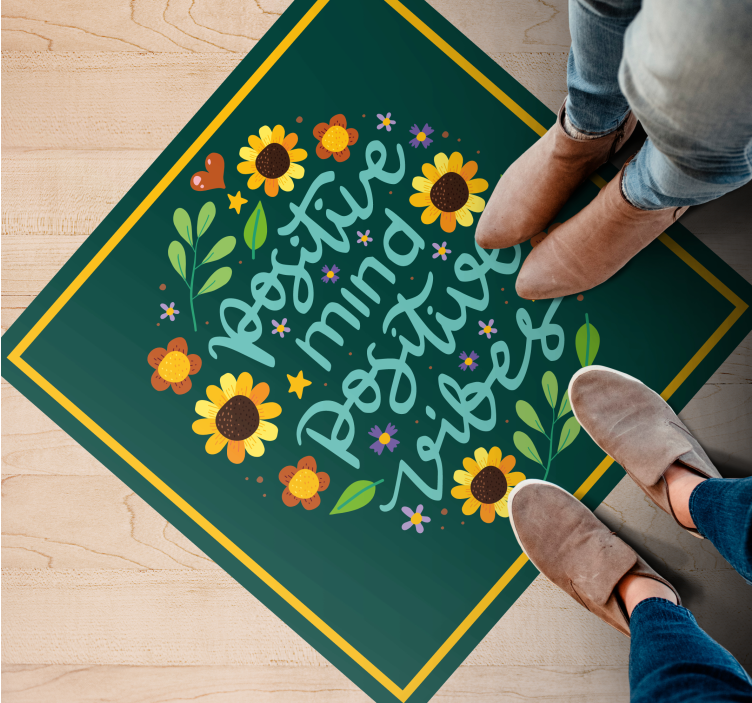 Motiverende sitat med vakre farger vinyl teppe sagn og tekster - Tenstickers