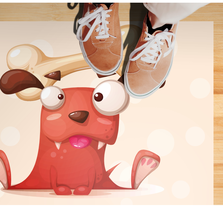 Munter valp vinyl teppe baby - Tenstickers