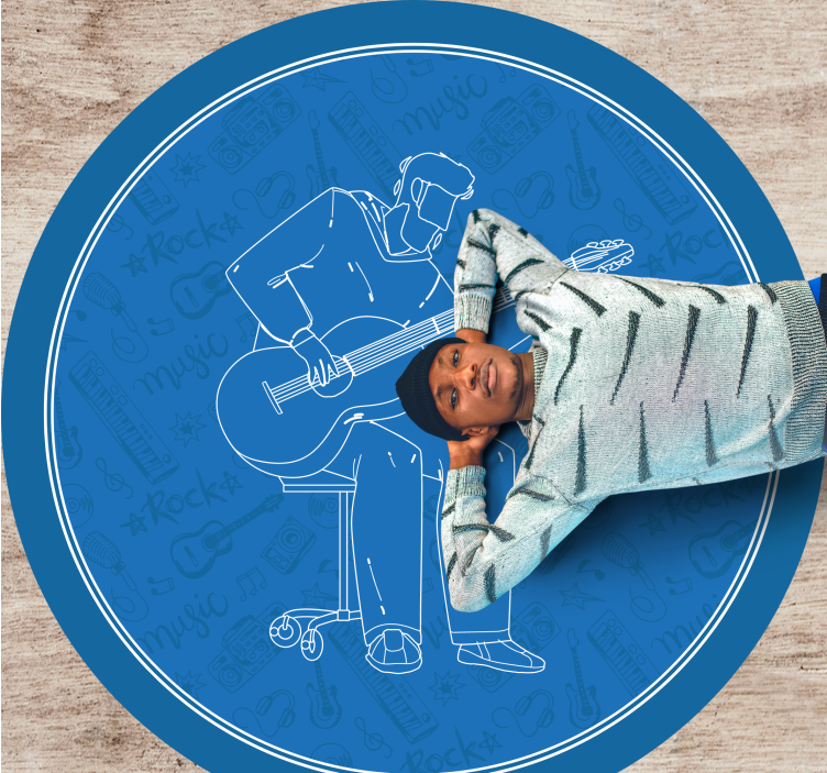 Musikalske vibber vinyl teppe tekstur - Tenstickers