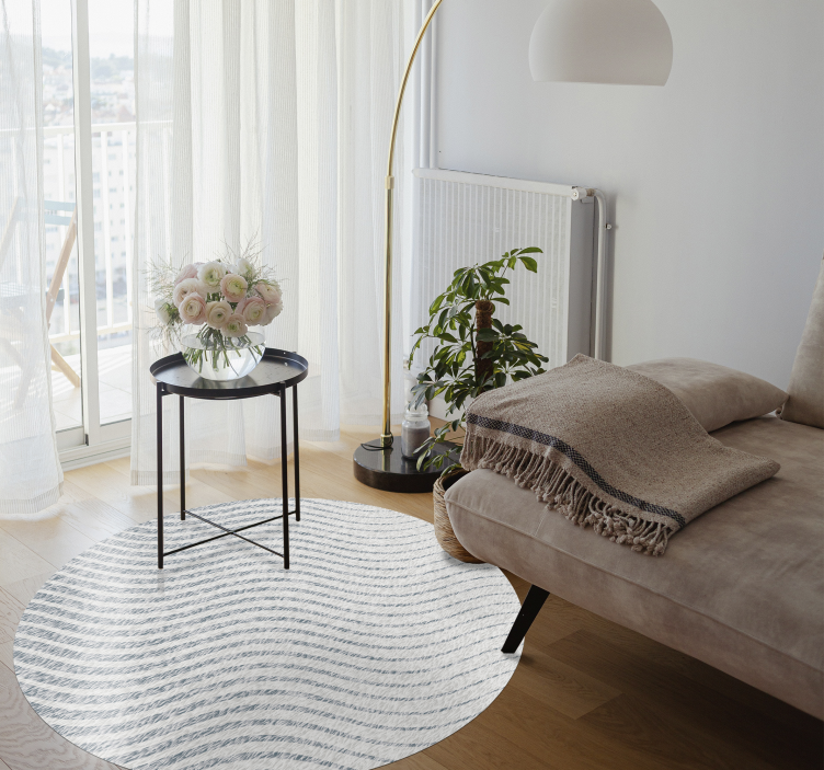 Myke bølgemønstre vinyl teppe stue - Tenstickers