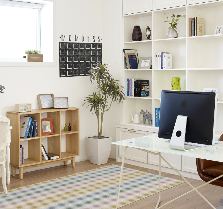 Myke pastelllinjer vinyl teppe stue - Tenstickers