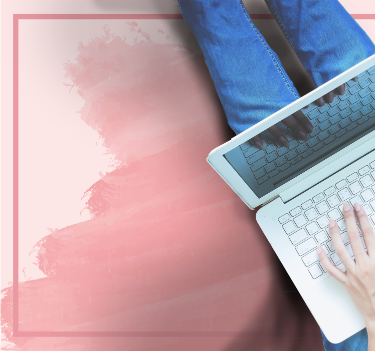 Myke rosa nyanser vinyl teppe soverom - Tenstickers