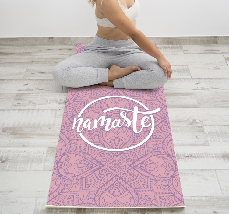 Namaste yoga sagn og tekster vinylteppe - Tenstickers