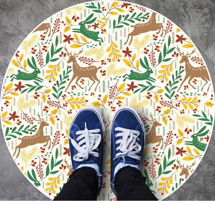 Naturinspirert motiv Jul vinyl teppe - Tenstickers