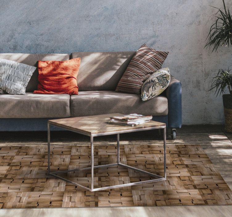 Naturlig teksturdesign vinyl teppe tre - Tenstickers