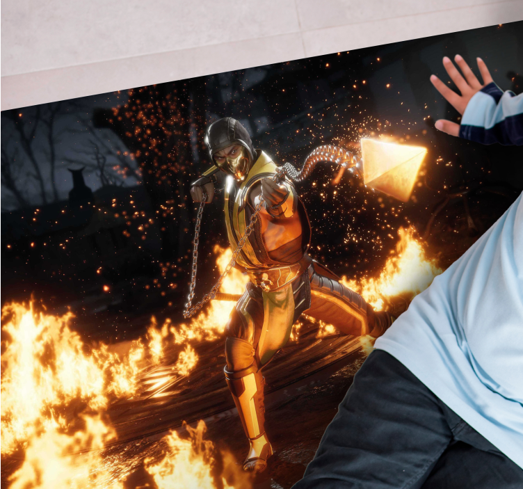 Ninja branndesign vinyl teppe ungdom - Tenstickers