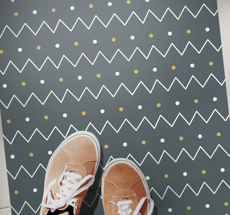 Nordiske geometriske mønster geometriske vinyl teppe - Tenstickers