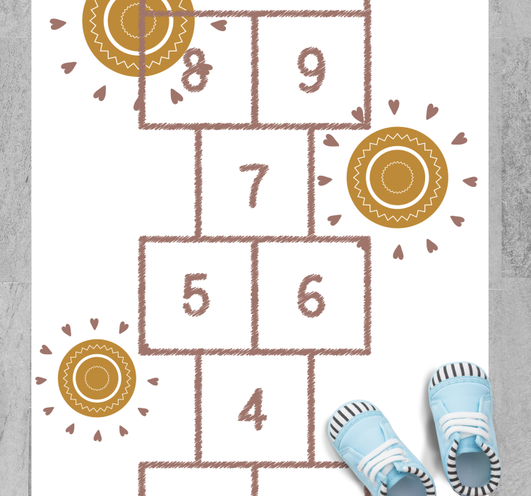 Nordisk hoppe paradis vinyl vinylteppe - Tenstickers