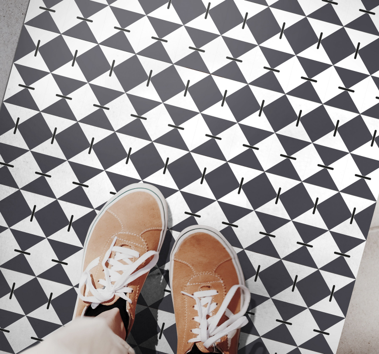 Nordisk stil firkantede knuter nordisk vinyl teppe - Tenstickers