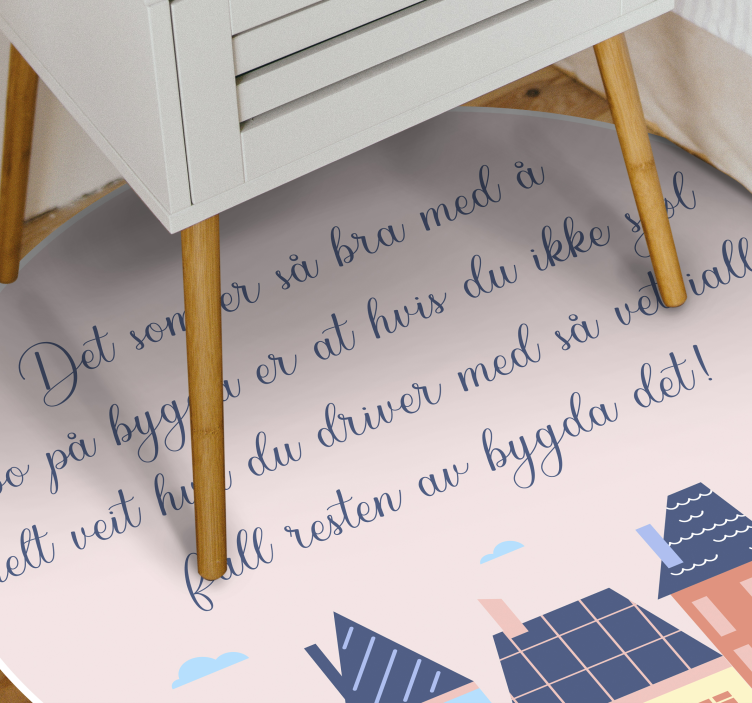 Norsk sitat bygda kjenner deg tilpasset vinyl teppe - Tenstickers