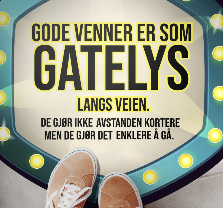 Norsk sitat gode venner tilpasset vinyl teppe - Tenstickers