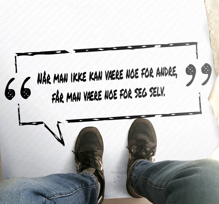 Norsk sitat være deg selv tilpasset vinyl teppe - Tenstickers
