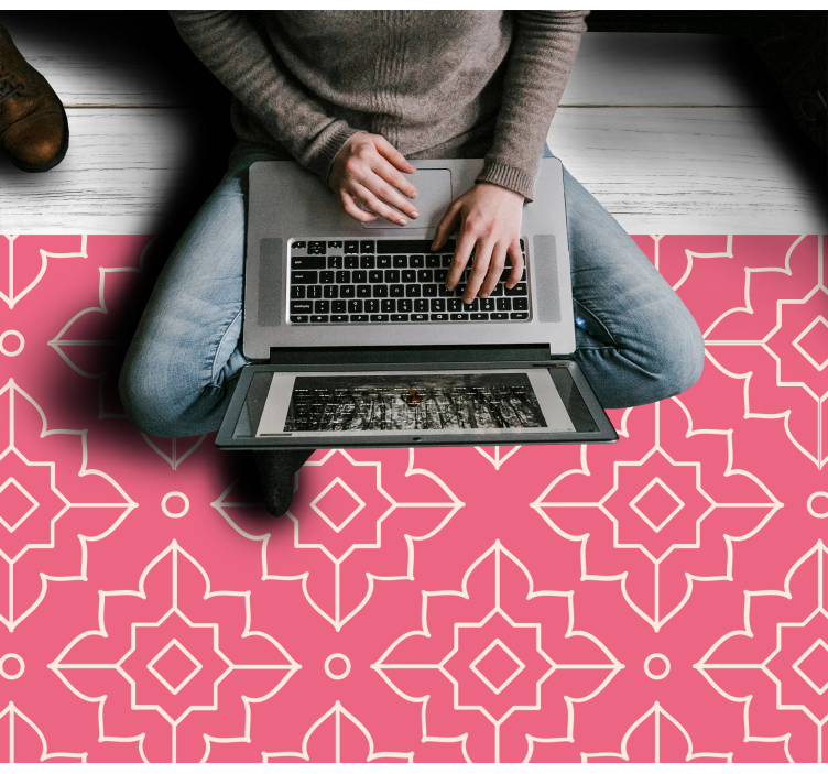 Originalt rosa design spisestueteppe - Tenstickers