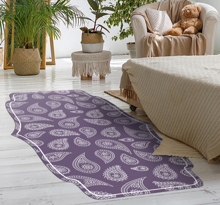 Paisley mandala motiv vinyl teppe mandala - Tenstickers