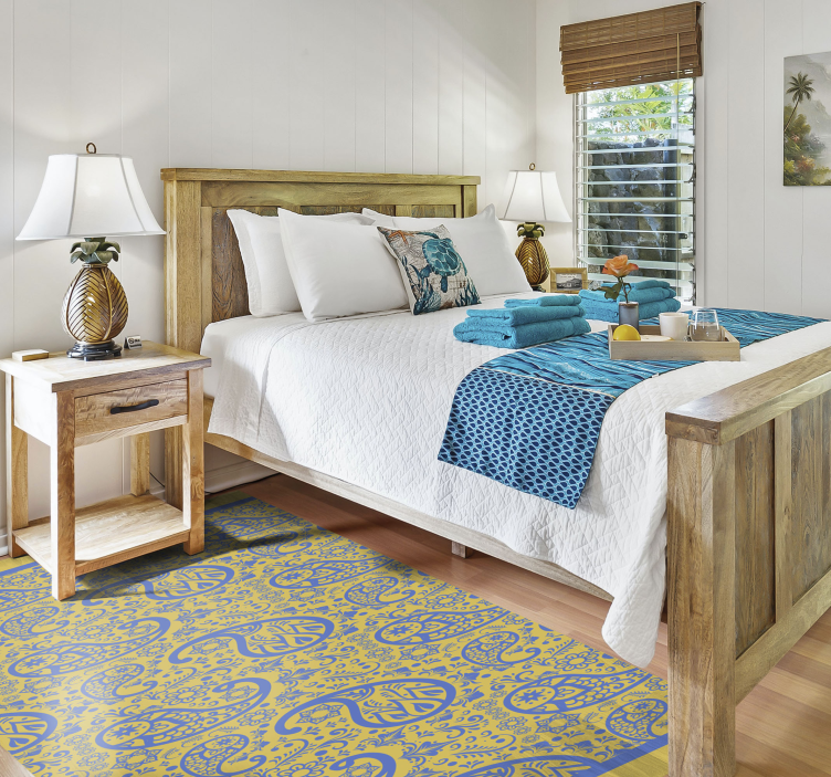 Paisley virvler vinyl teppe soverom - Tenstickers