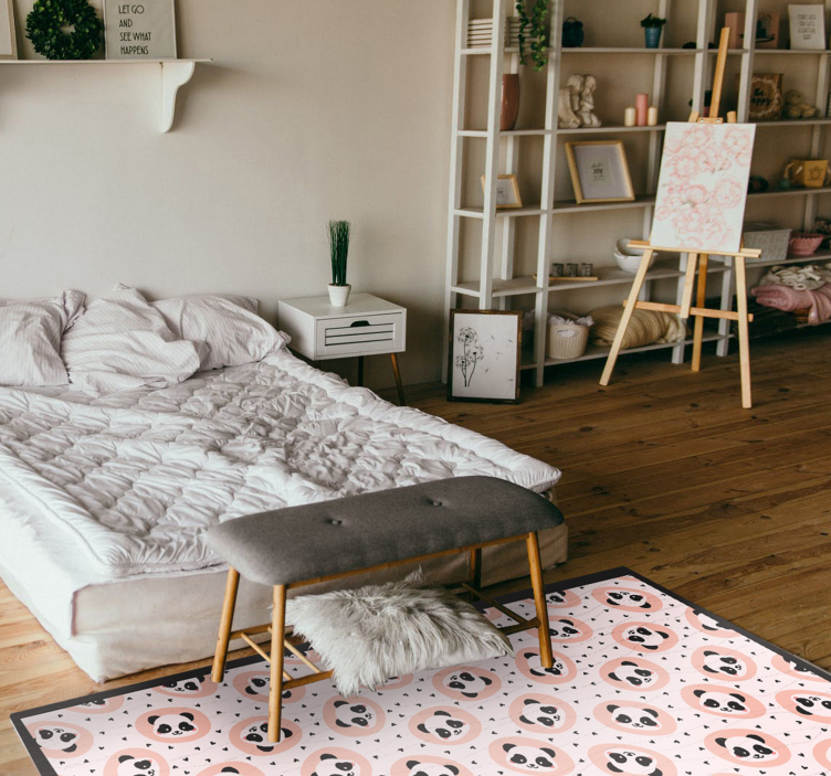 Panda ansikt dyr vinylteppe - Tenstickers