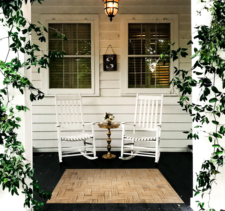 Parkett mønster vinyl teppe tre - Tenstickers