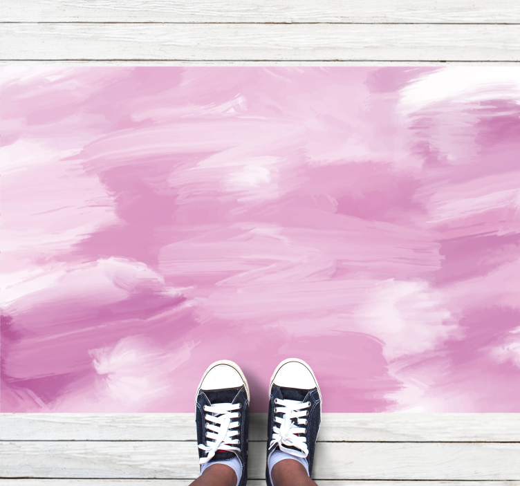 Pastell lilla oljemaleri vinyl teppe rektangel - Tenstickers