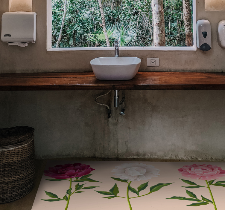 Peony forskjellige farger blomsterteppe - Tenstickers