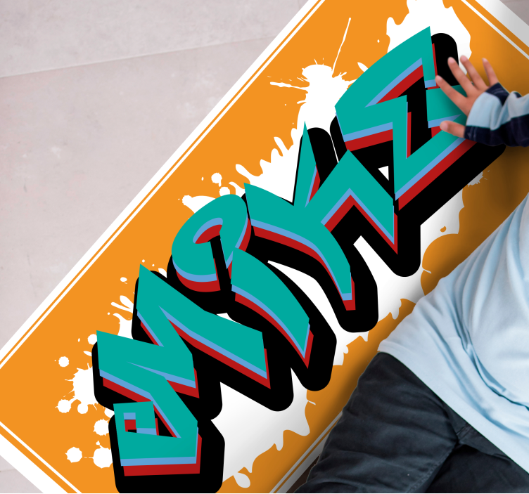 Navnekunstverk vinyl teppe med navn - Tenstickers