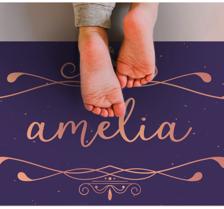 Personlig navnematte vinyl teppe med navn - Tenstickers