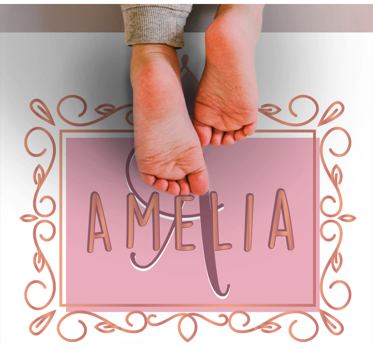 Personlig prinsessekrone Vinyl teppe flere barn - Tenstickers