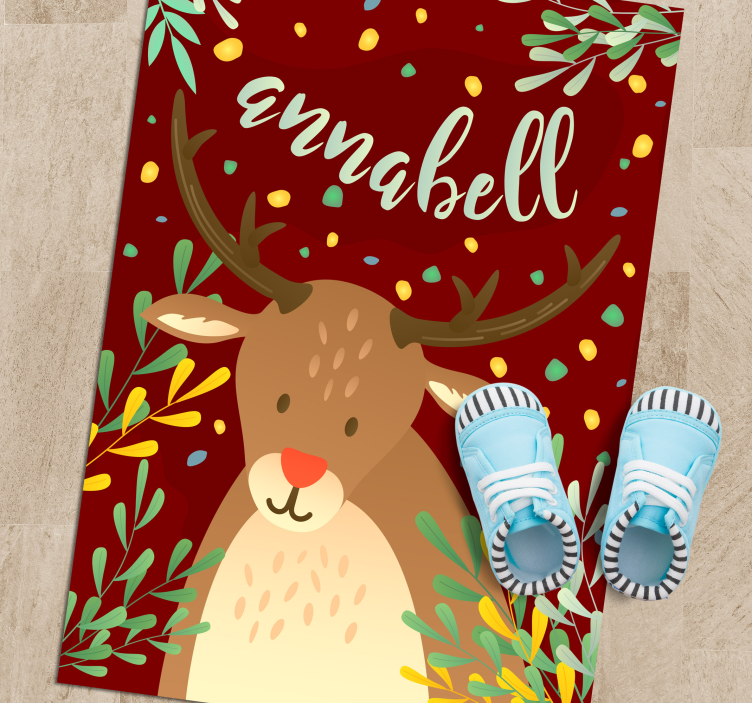 Personlig tegneserie hjort vinylteppe - Tenstickers