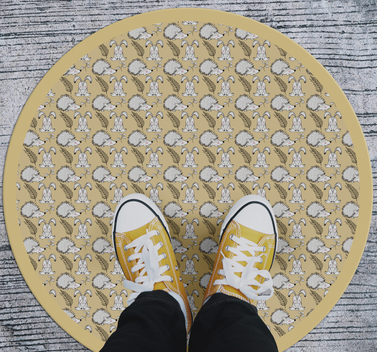 Pinnsvin illustrasjon vinyl teppe baby - Tenstickers