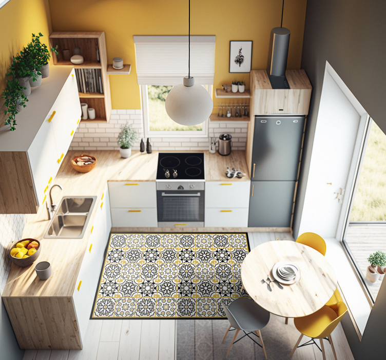 Portugisisk motiv vinyl teppe kjøkken - Tenstickers